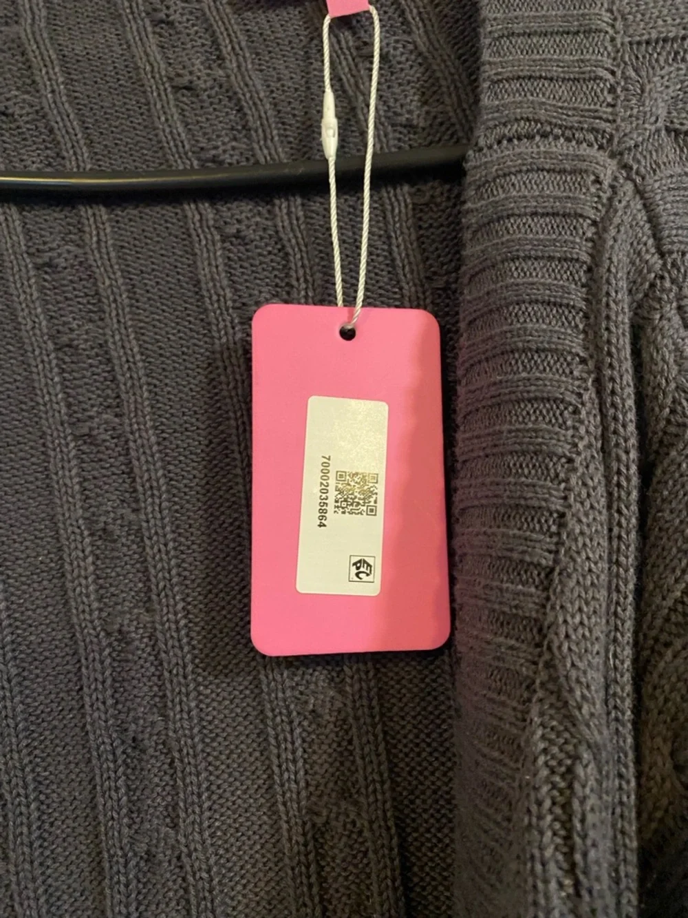 Edikted Black Cable-Knit Open Front Cardigan - Picture 4 of 4